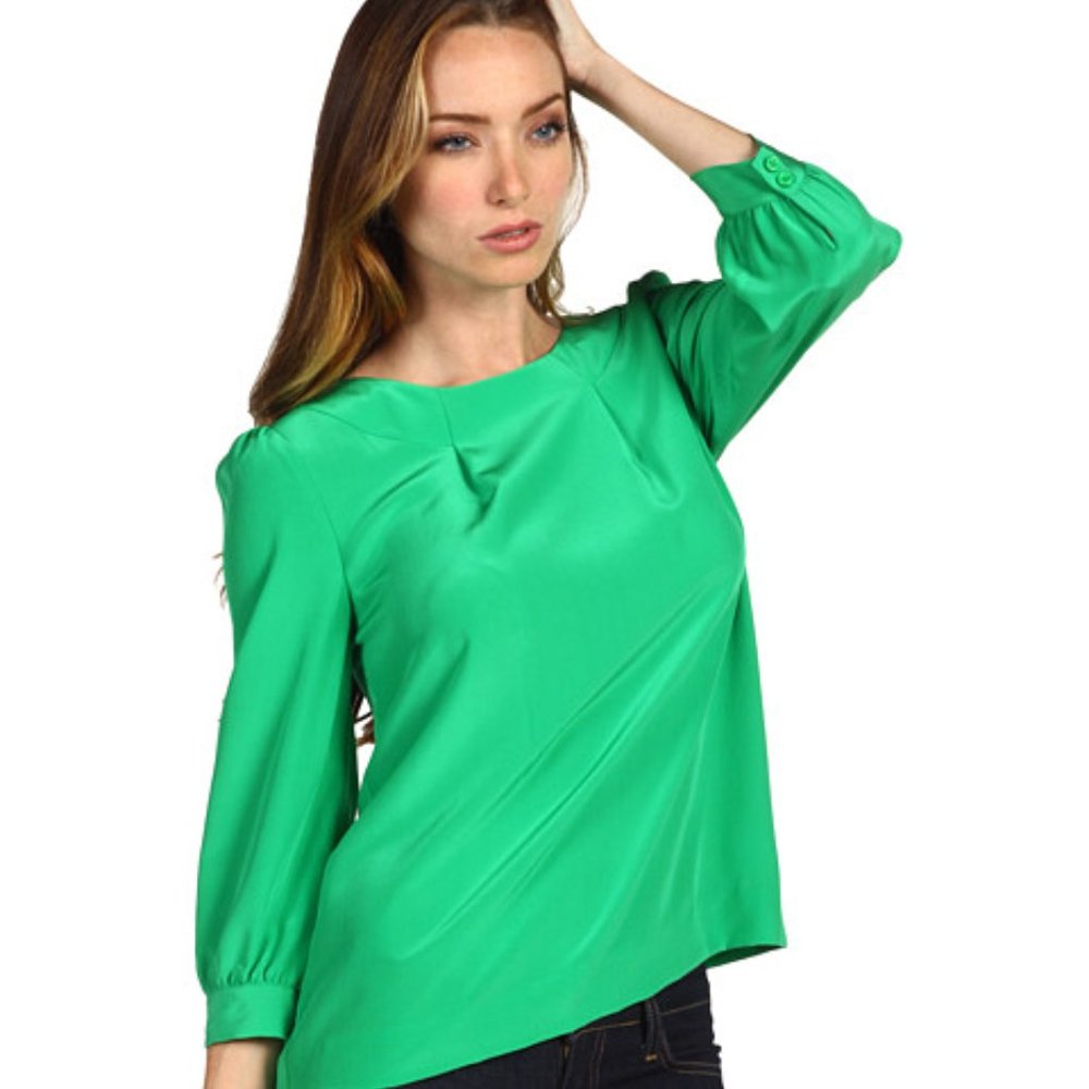 Kate Spade Green "Bridgette" Blouse Top